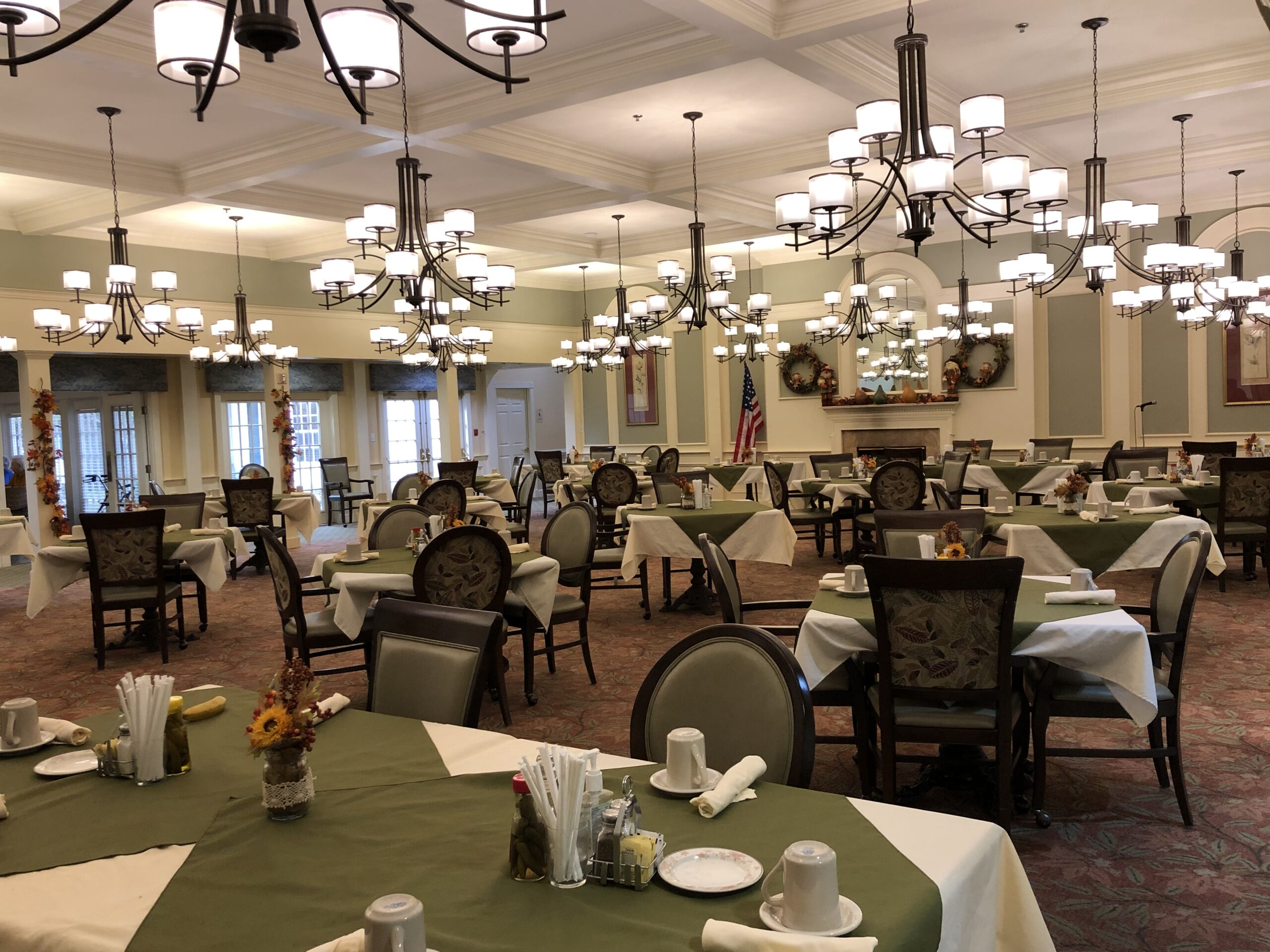 The dining room — warm, welcoming, and well-appointed